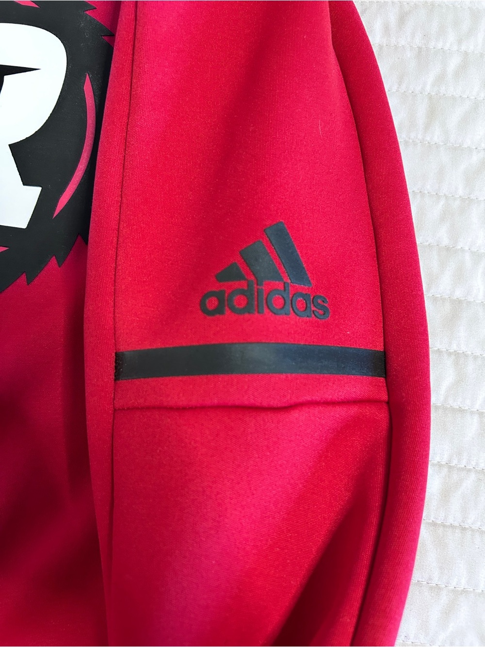 Adidas Ottawa REDBLACKS CFL Authentic Sideline Climawarm Hoodie Mens L Football - Picture 6 of 11